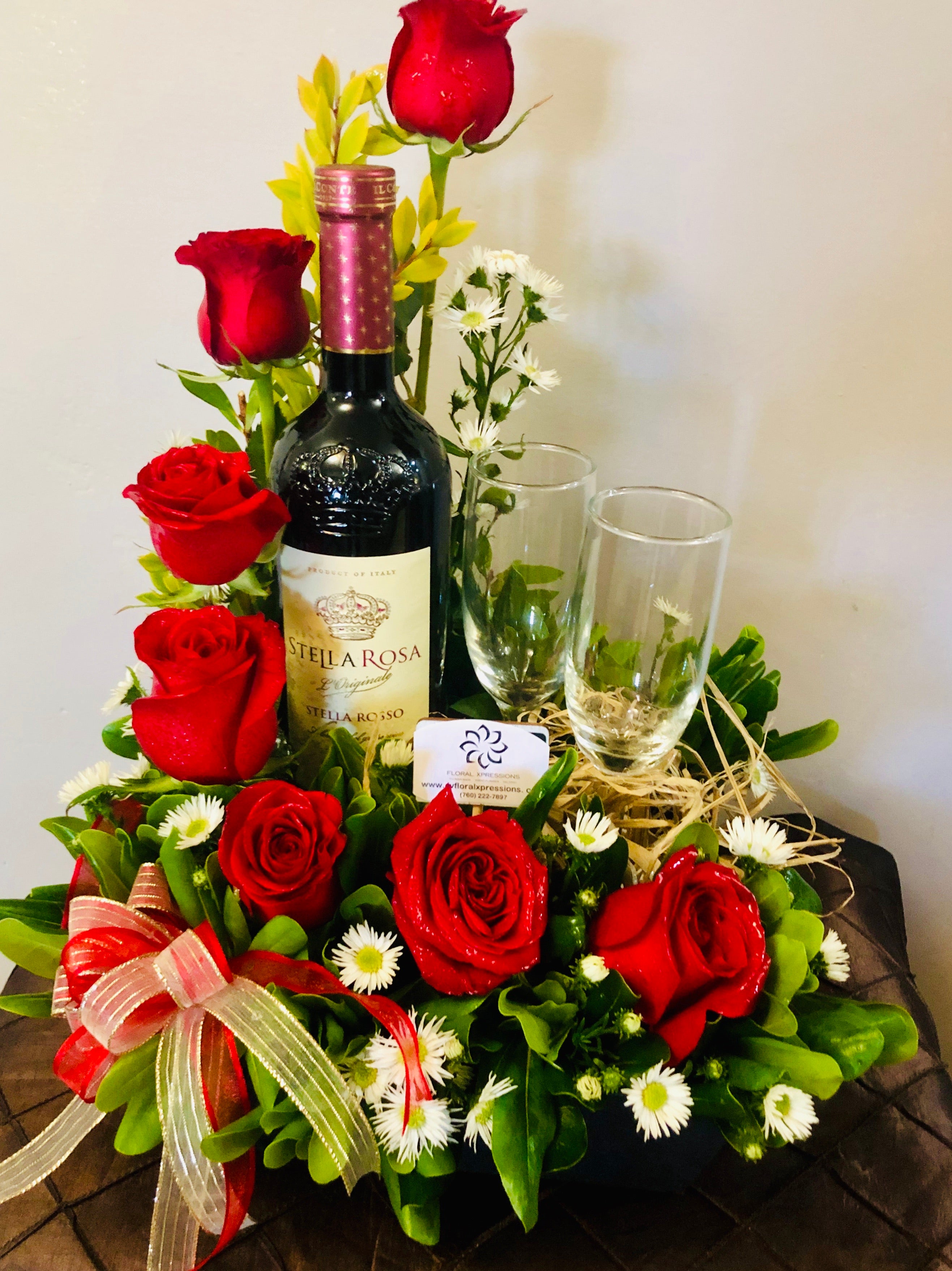 Red Roses and Wine set